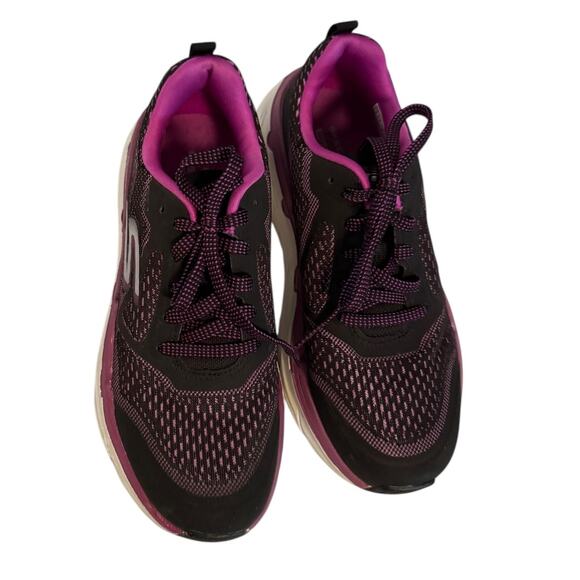 SKECHERS Purple Black Go Run Goga Mat Comfort Shoes SZ 6 - Picture 3 of 10